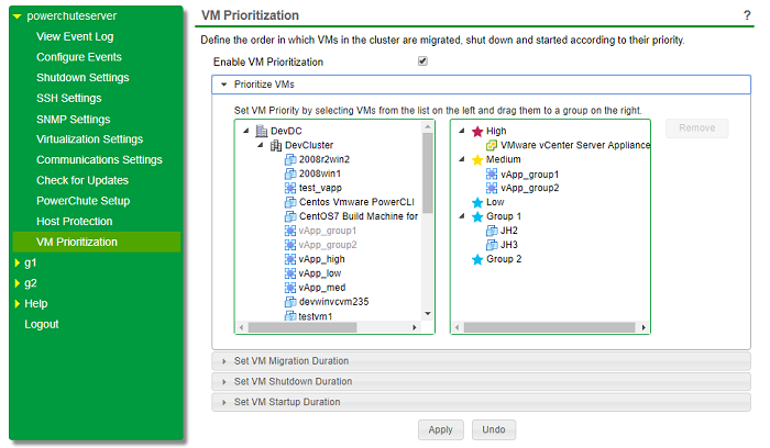 Priority group web page Priority group web page