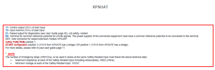 XPSATE is replaced by XPSUAT - 24VDC