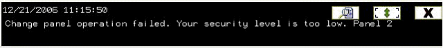 Error message