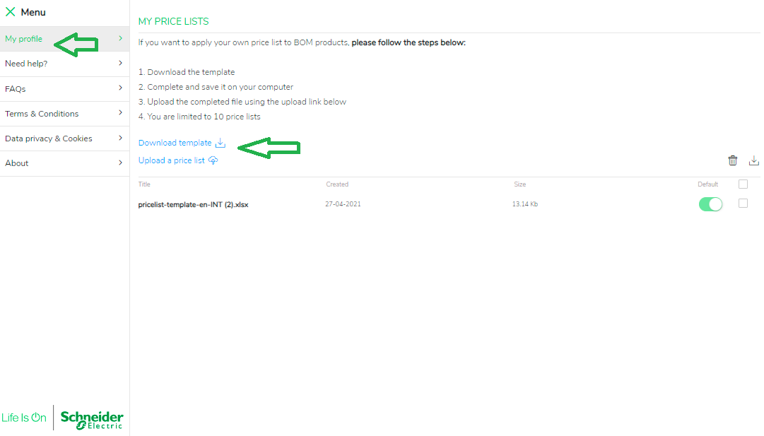 Template file location