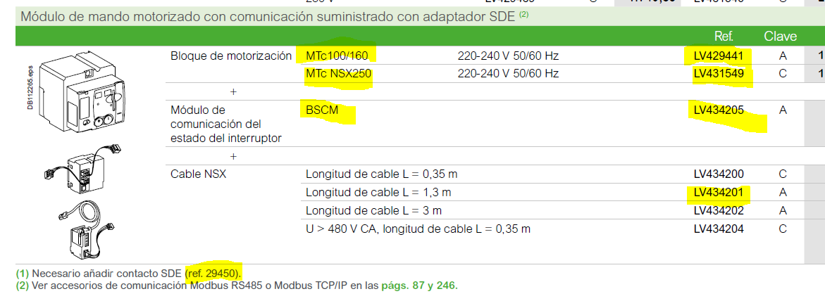 ¿Qué referencias son necesarias para el rearme automático de un NSX con mando motor por comunicaciones?