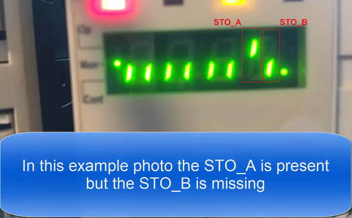 Example image of Lexium 32 display