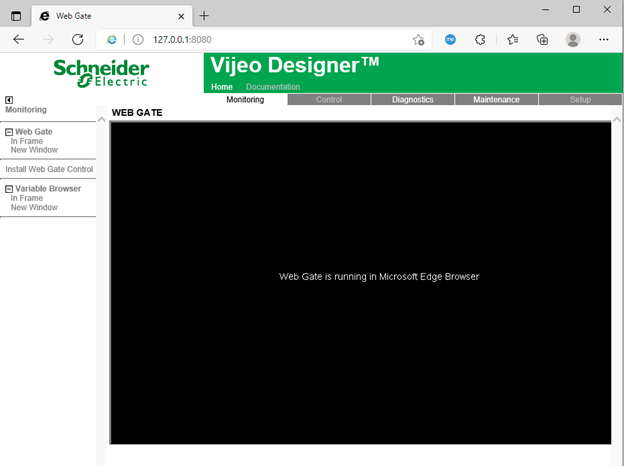 Web Gate in Microsoft Edge