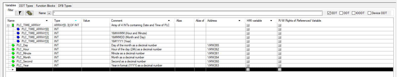 FBD Required Variables