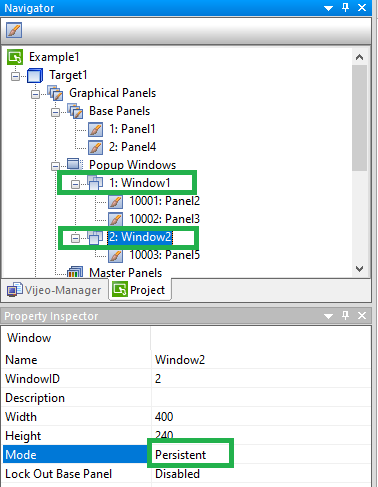 Property Inspector Persistent Mode for Window Groups