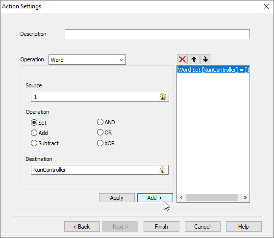 Set 1 to RunController