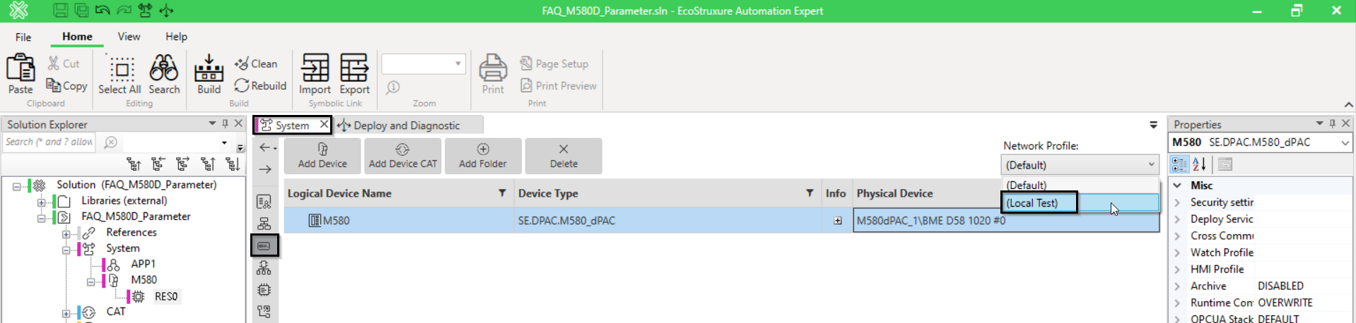 logical device local test