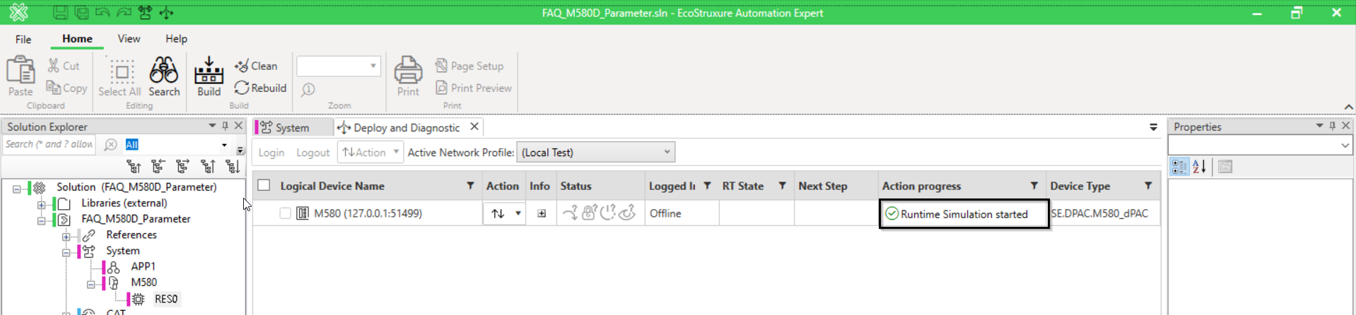 Runtime Simulation Started