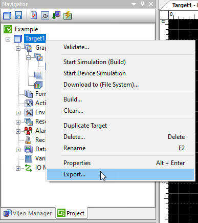 Vijeo Designer Target Export