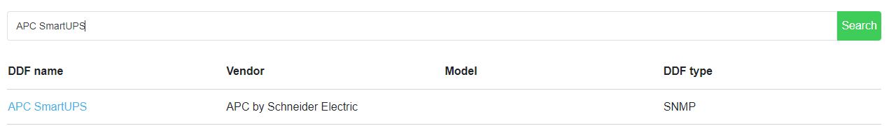 ddf search result example