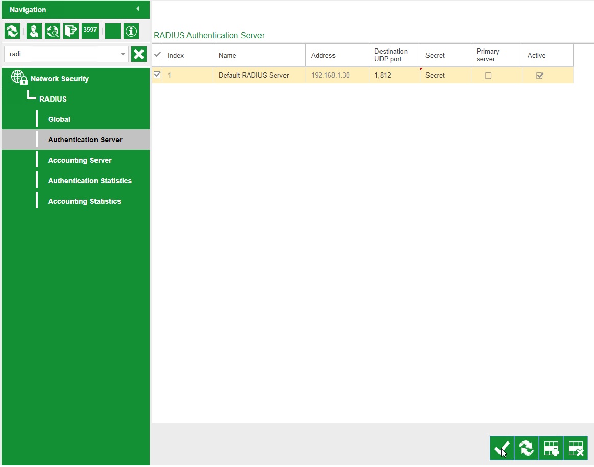 RADIUS Authentication Server Step3