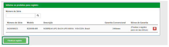 Finalizar