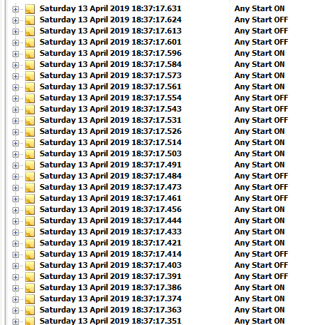 Example event log