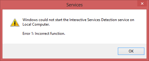 Services error