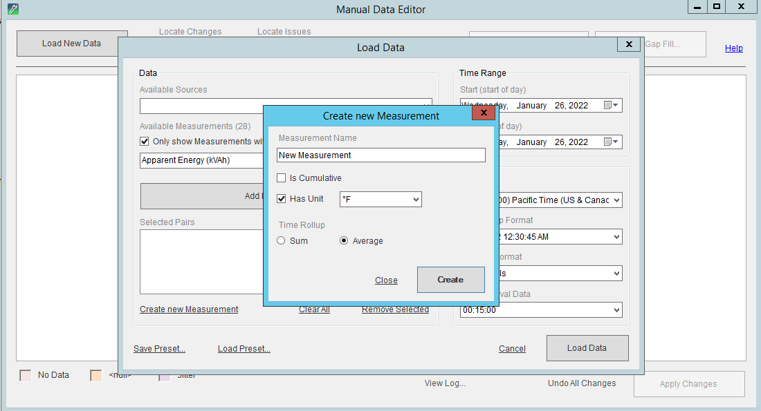 Manual Data Editor Screenshot