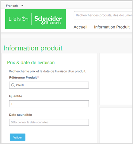 mySchneider infos produits