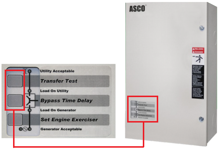 185 transfer test button