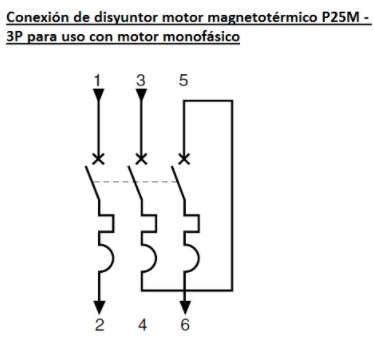 P25M conexión motor monofasico