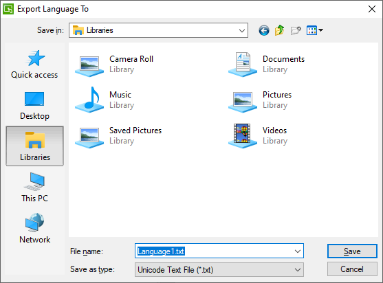 save the file to a location