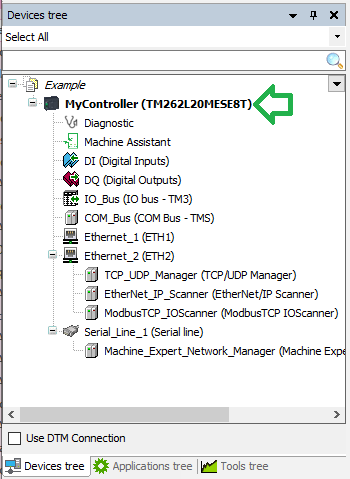 New Device shown in Devices Tree after conversion
