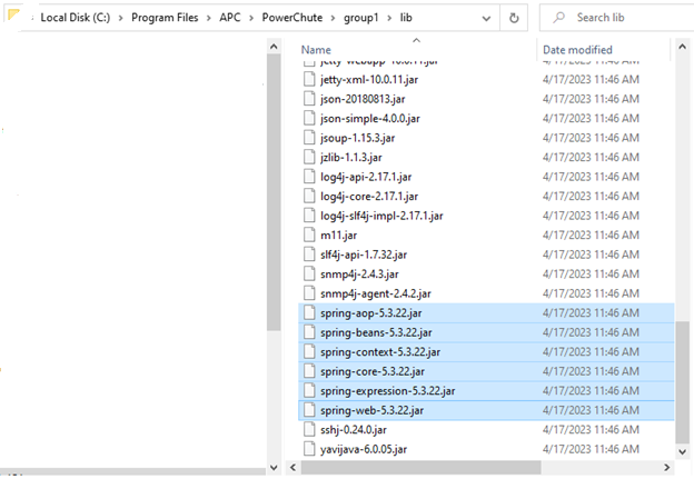 C:\Program Files\APC\PowerChute\group1\lib