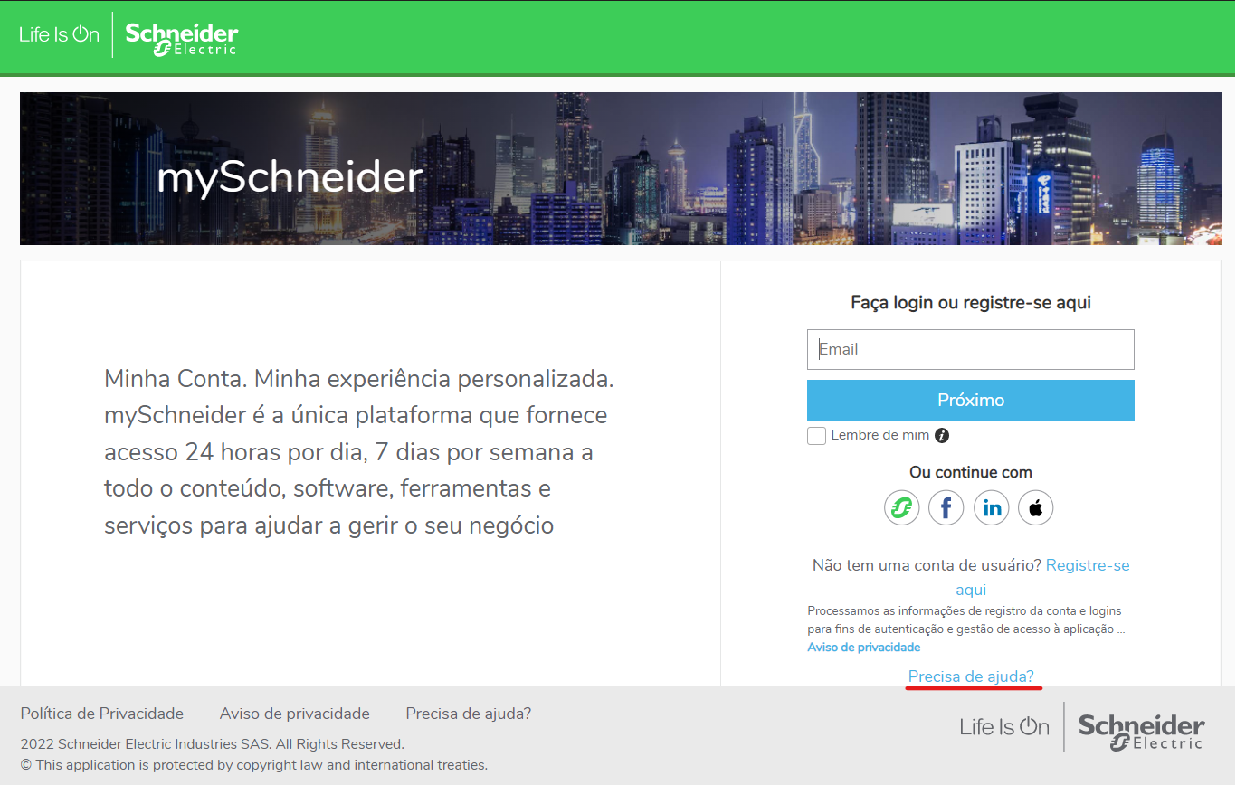 Primeiro Passo redefinir sua senha