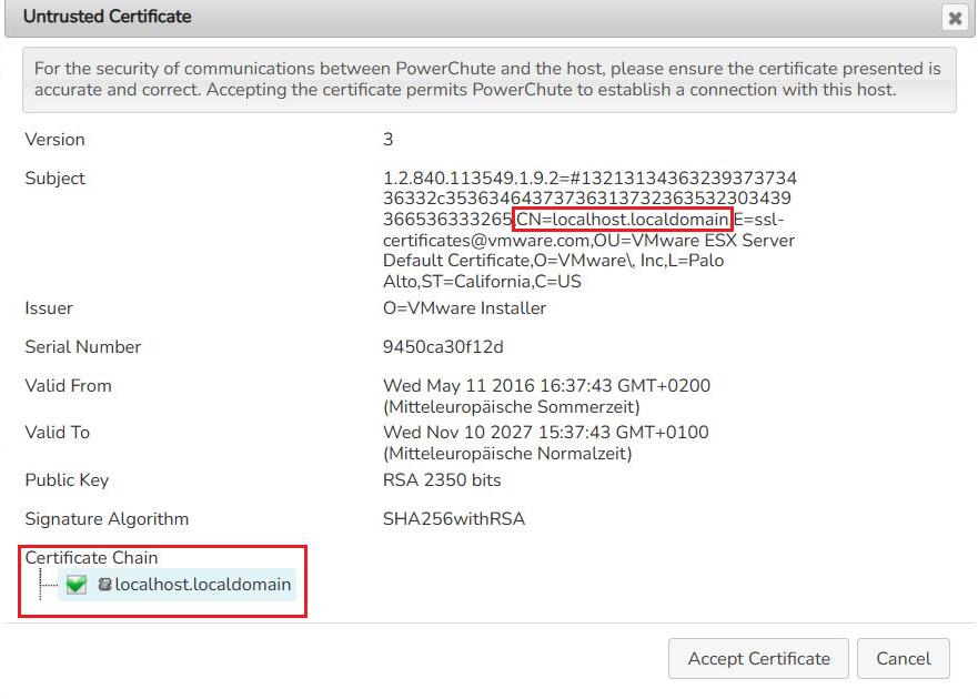Security Certificate