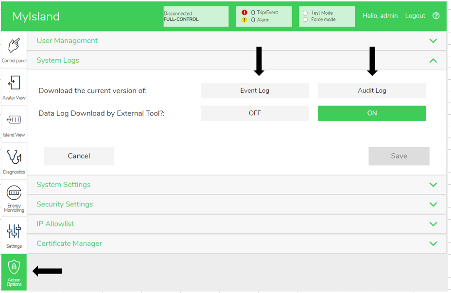 OMT web page Logs