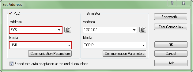 Set Address in EcoStruxure Control Expert