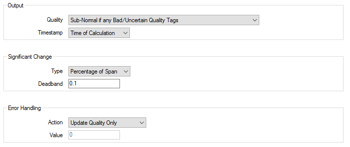 Calculation Point Settings