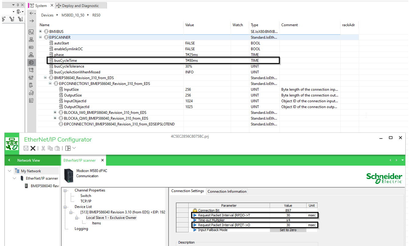 BMED581020 EIP configuration buscycle