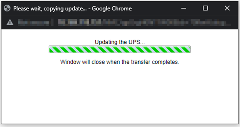 UPS FW update in progress