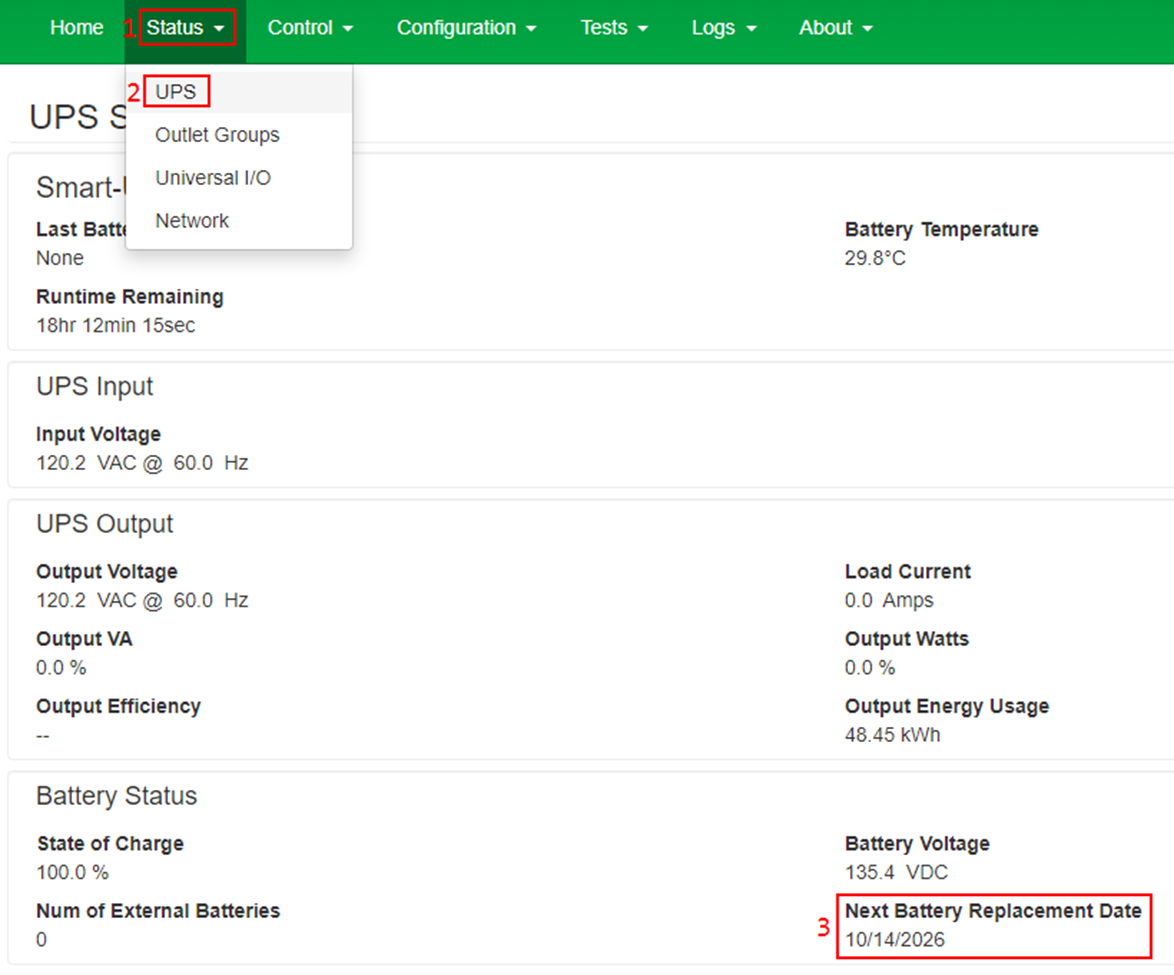 how to check battery install date SMT/SMX