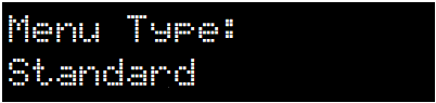 Menu Type: Standard