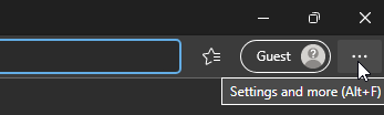 Microsoft Edge - [...] button (three dot button)