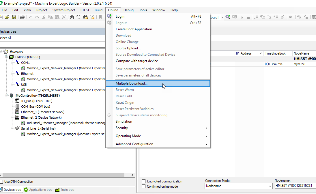 Use Online->Multiple Download... to initiate download