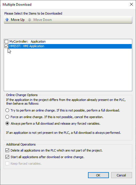 Choose the application to download
