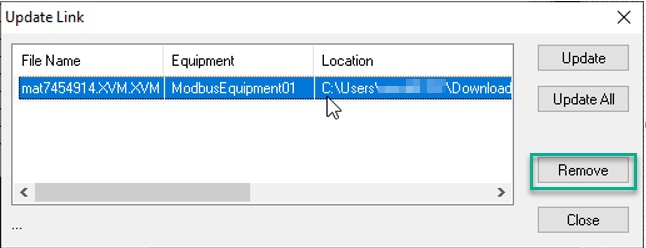 Remove the Linked file