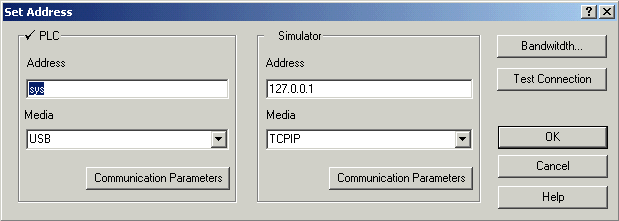 Setting PLC Address