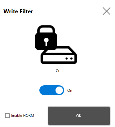 Write Filter ON