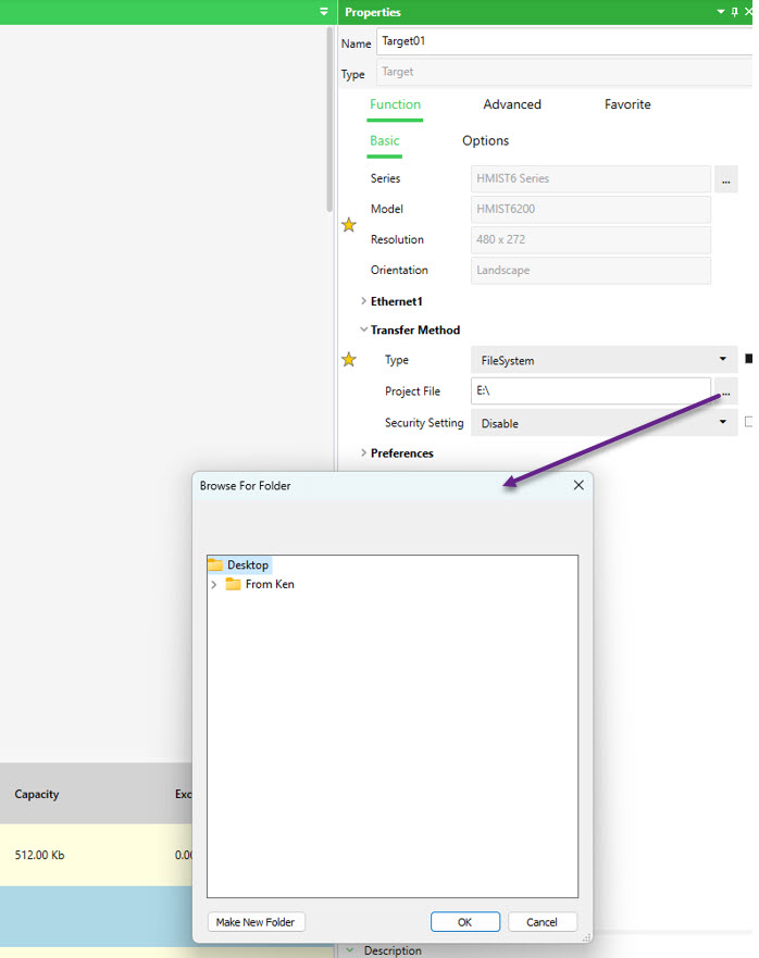 Browse for folder dialog