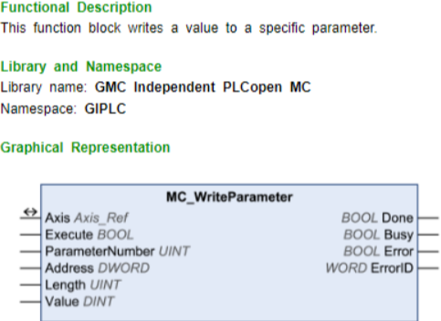 MC_WriteParameter