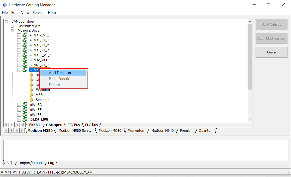 Adding a function on a device