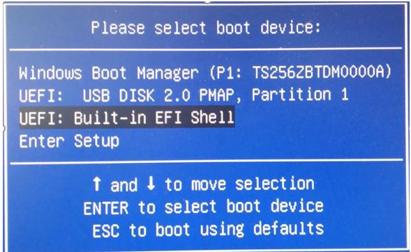 select boot device