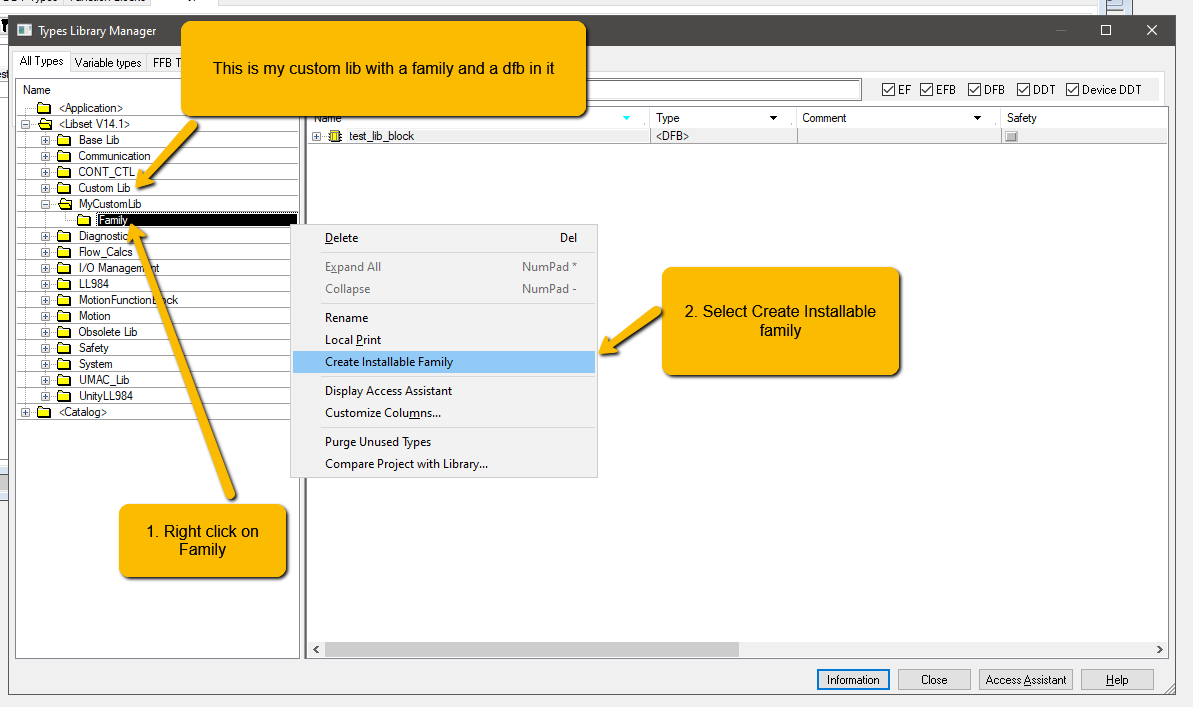 Exporting library