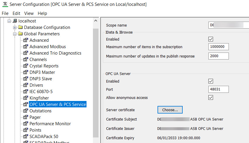 Server Configuration