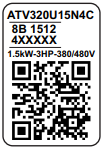 Etiqueta frontal com QR Code