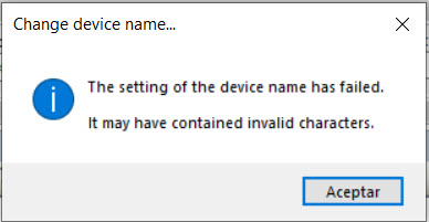 Error message while trying to change the NodeName of a controller in ESME.