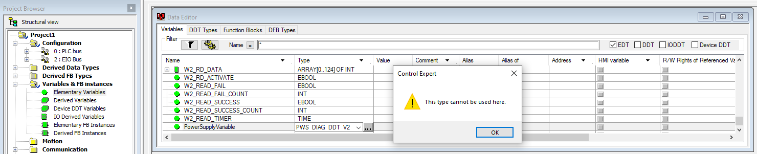 Dialog - This type cannot be used here