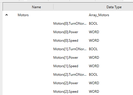 Array variables